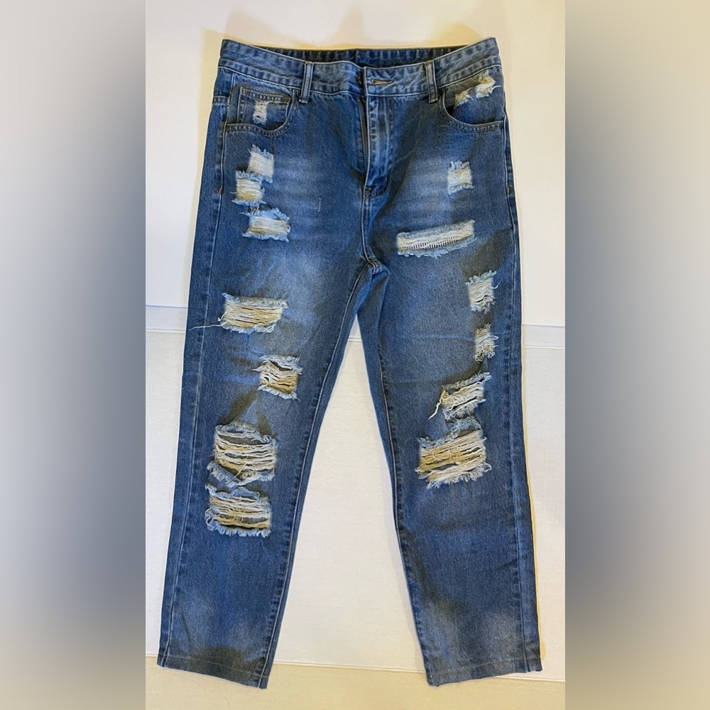 Distressed Blue Jeans for Men